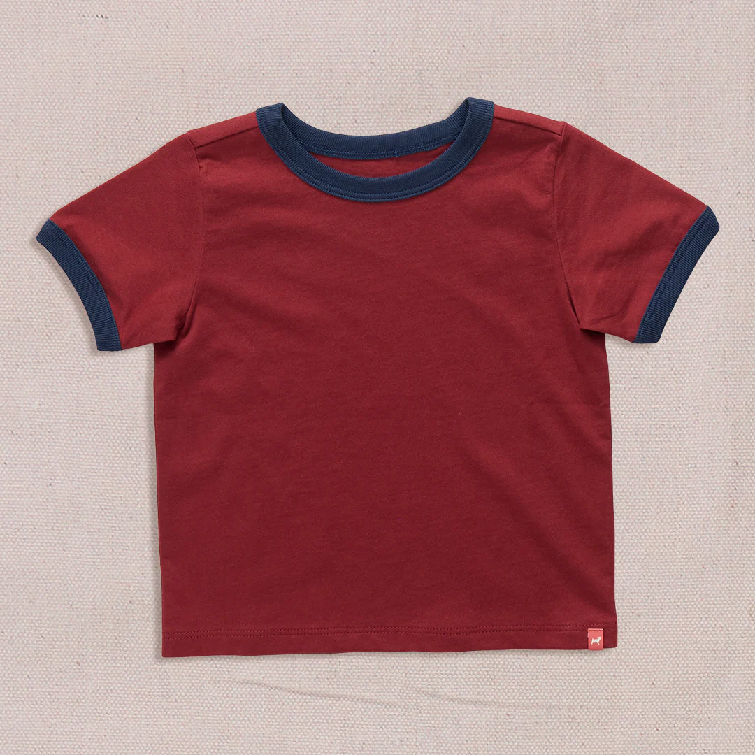 Adventure Ringer T-Shirt - Dark Red
