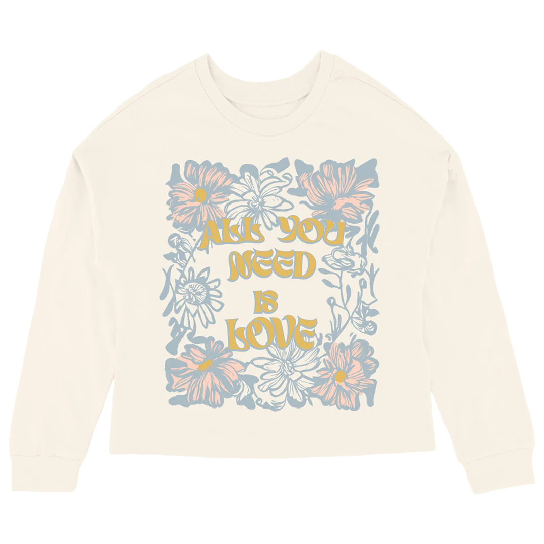 All You Need Is Love Long Sleeve Tee - Natural