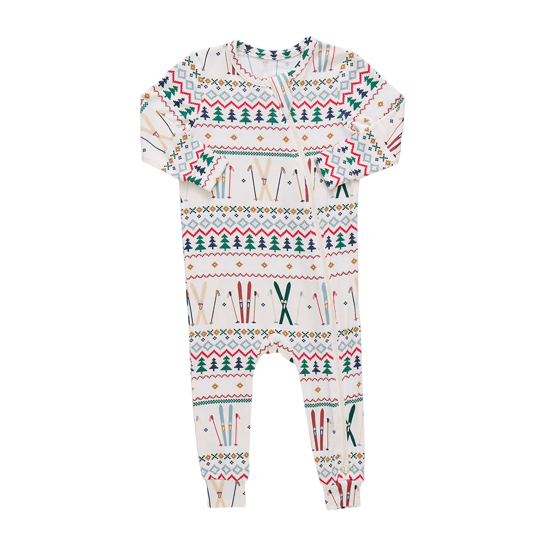 Baby Bamboo Romper - Ski Fair Isle