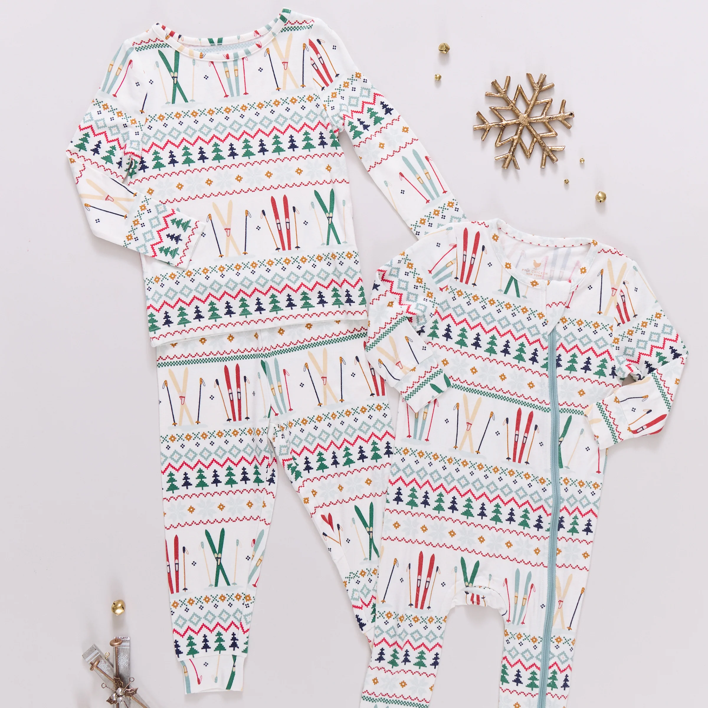 Baby Bamboo Romper - Ski Fair Isle - Image 3