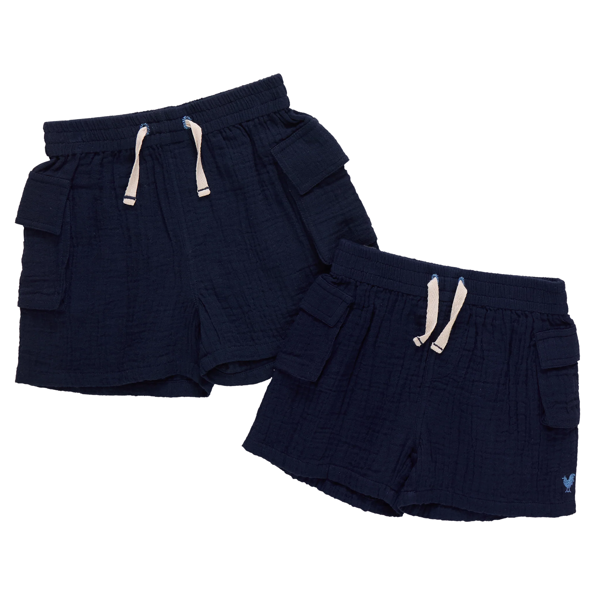 Baby Boys Pull On Short - Navy - Image 2
