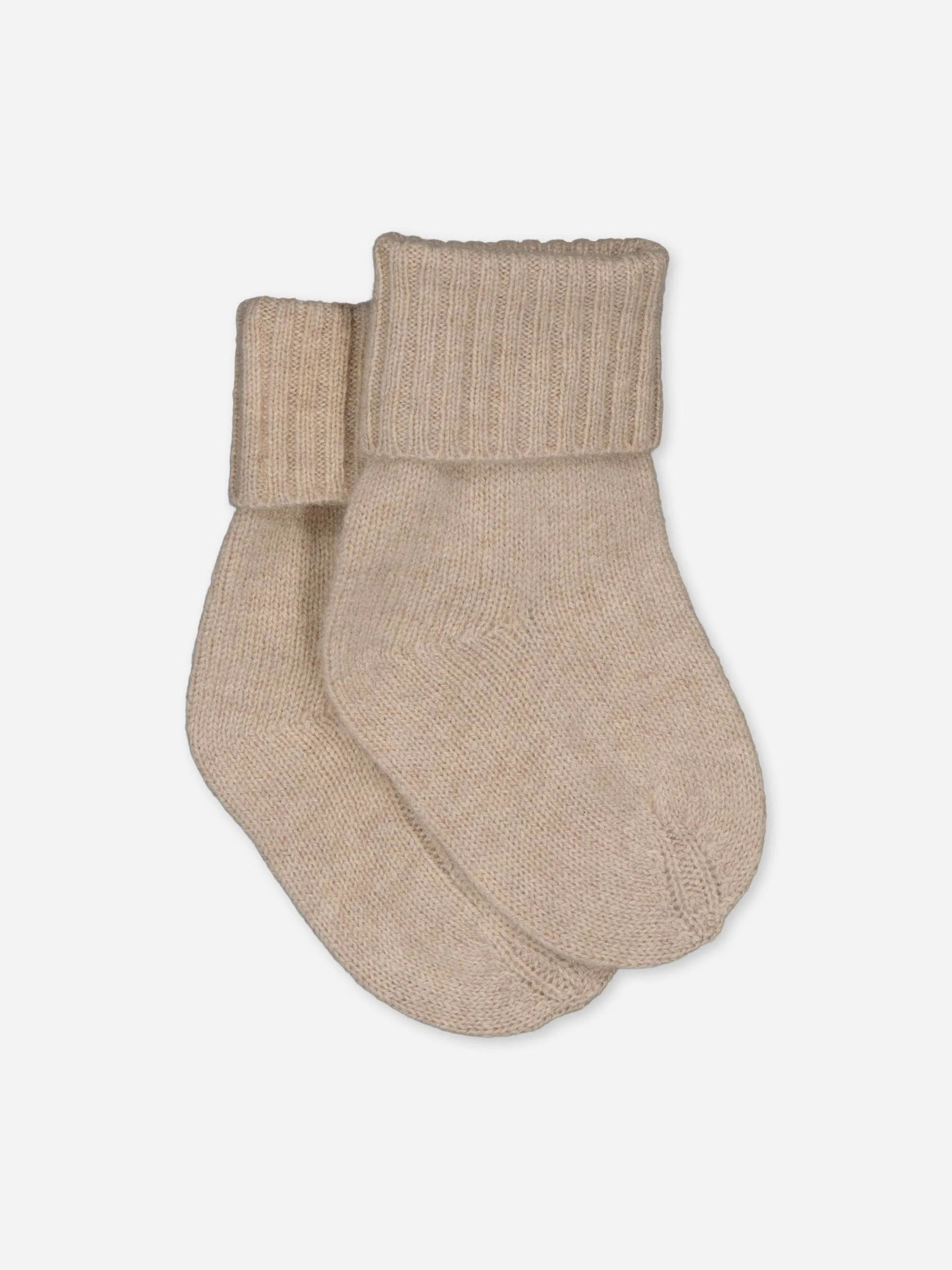 Baby Cashmere Socks Beige: One Size