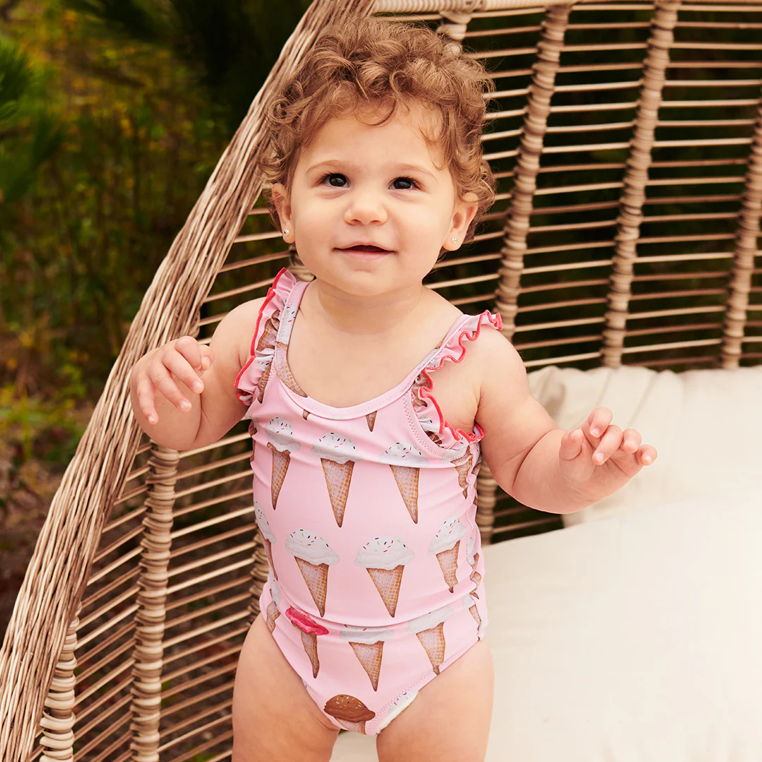 Baby Girls Claire Suit - Neapolitan Ice Cream Cones - Image 2