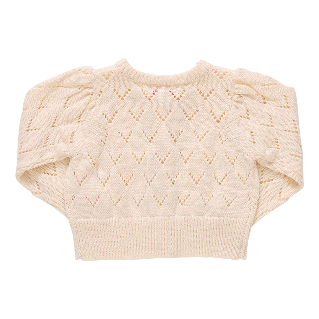Baby Girls Connie Sweater - Ivory - Image 5