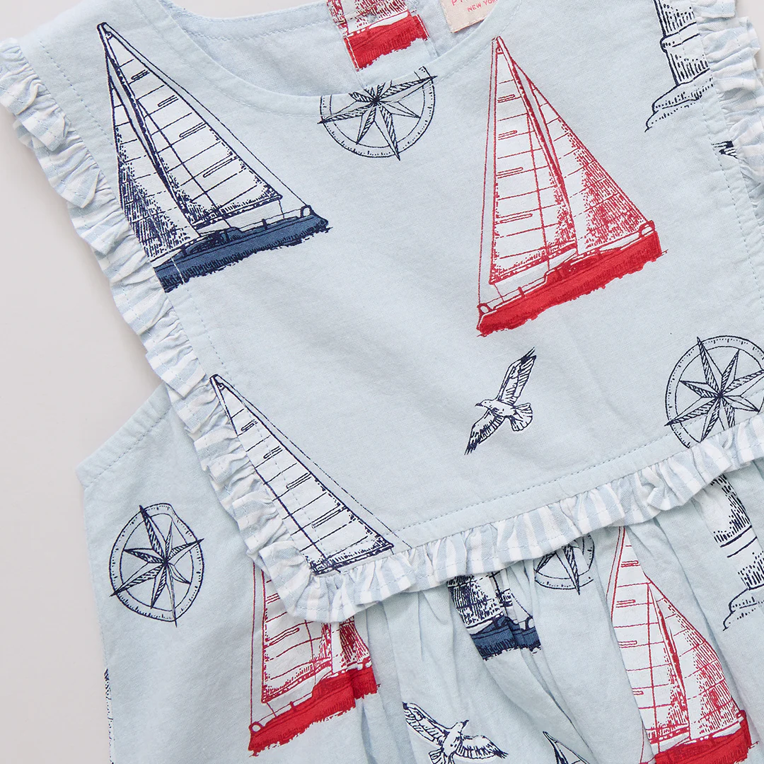 Baby Girls Courtina Dress Set - Nautical Adventure - Image 2