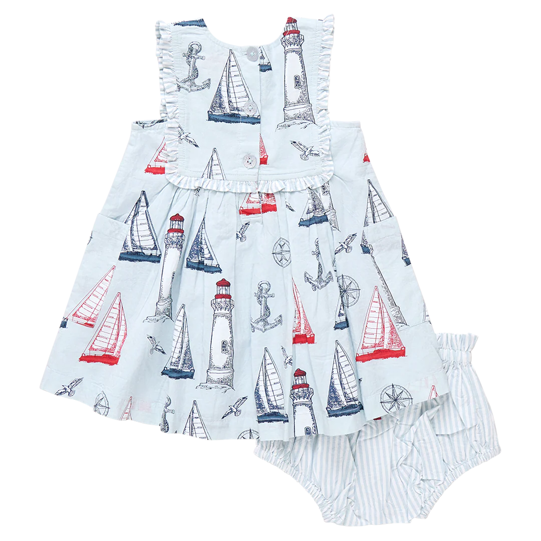 Baby Girls Courtina Dress Set - Nautical Adventure - Image 4