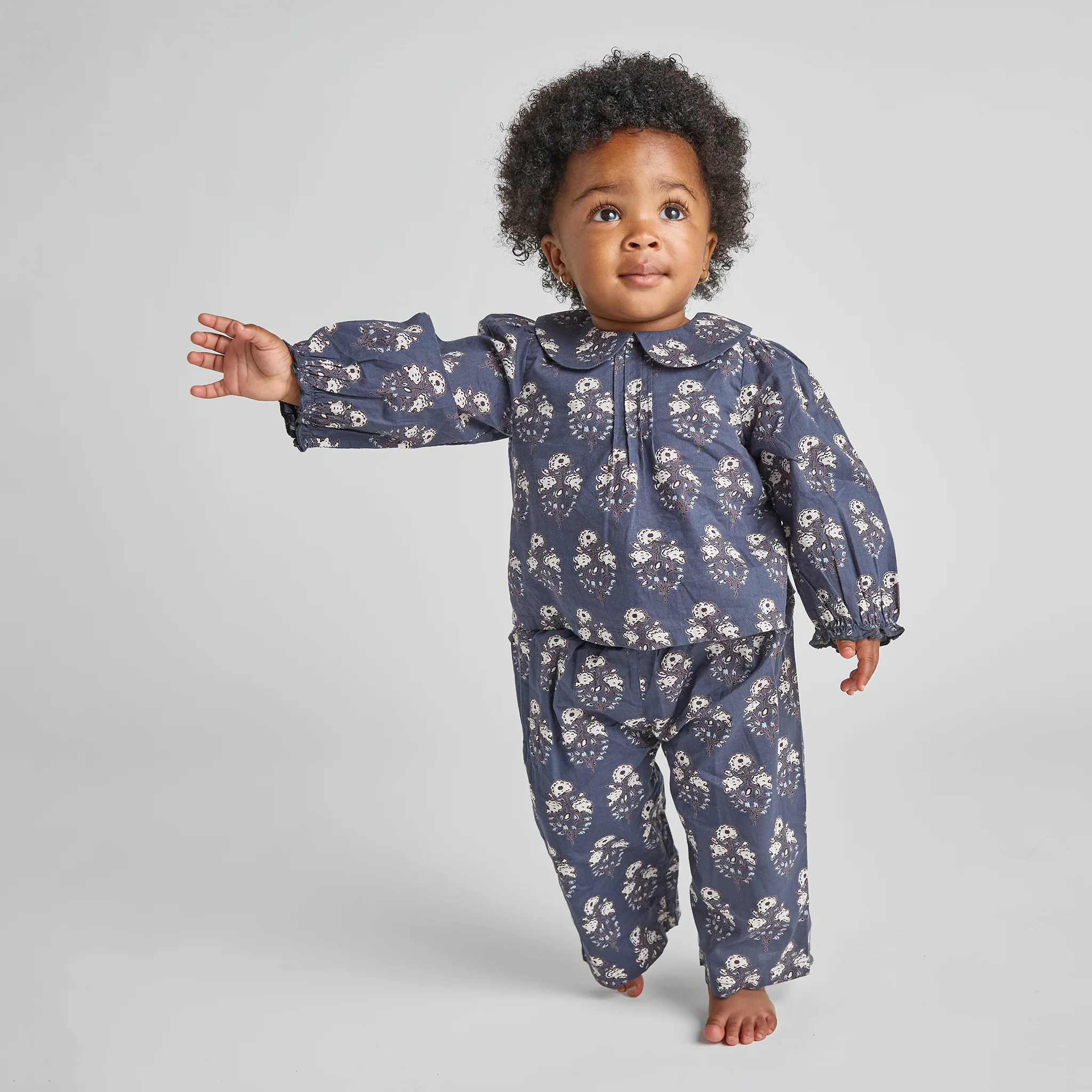 Baby Girls Dawson 2-Piece Set - Navy Strawflower - Image 4