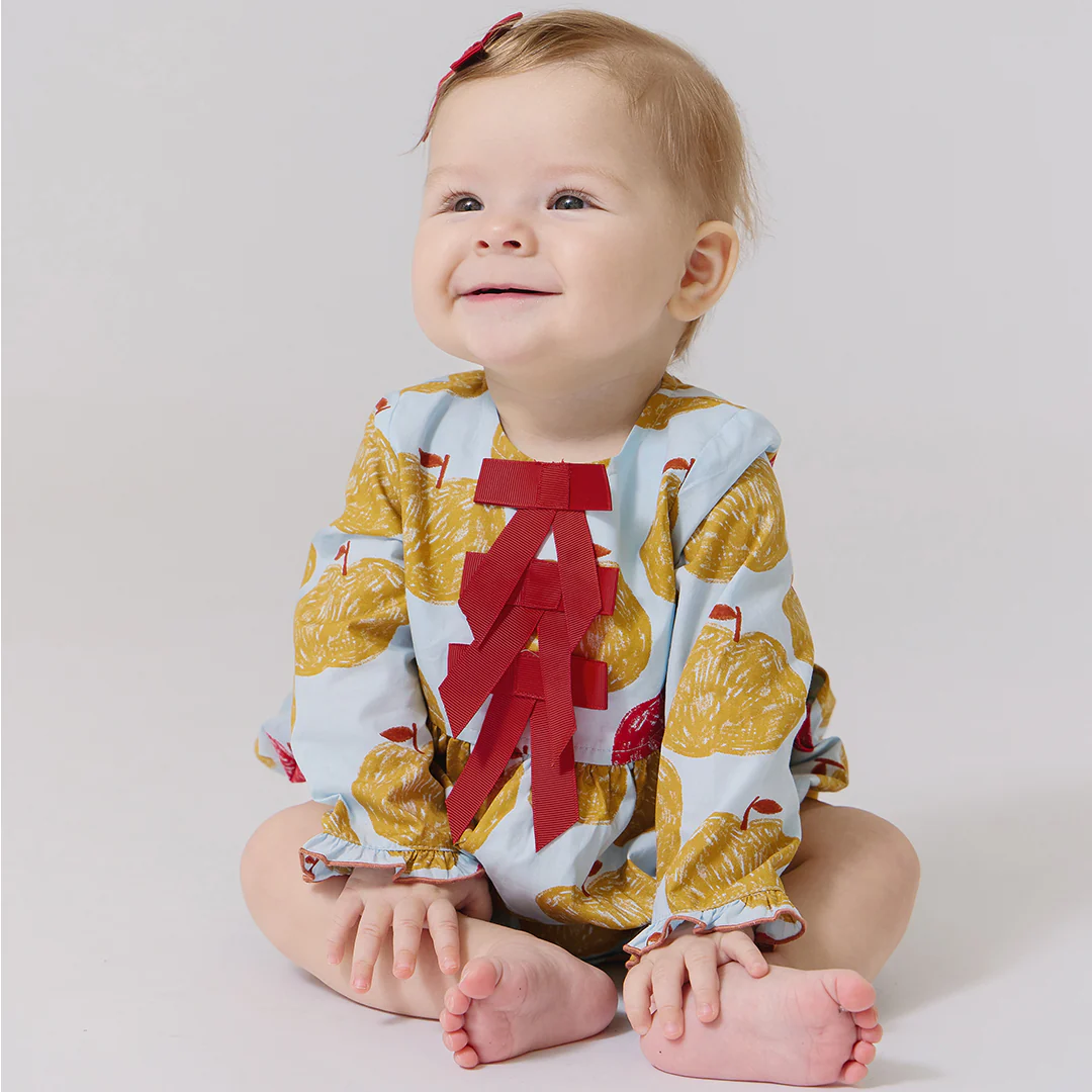 Baby Girls Hermione Bubble - Gold Apples - Image 2