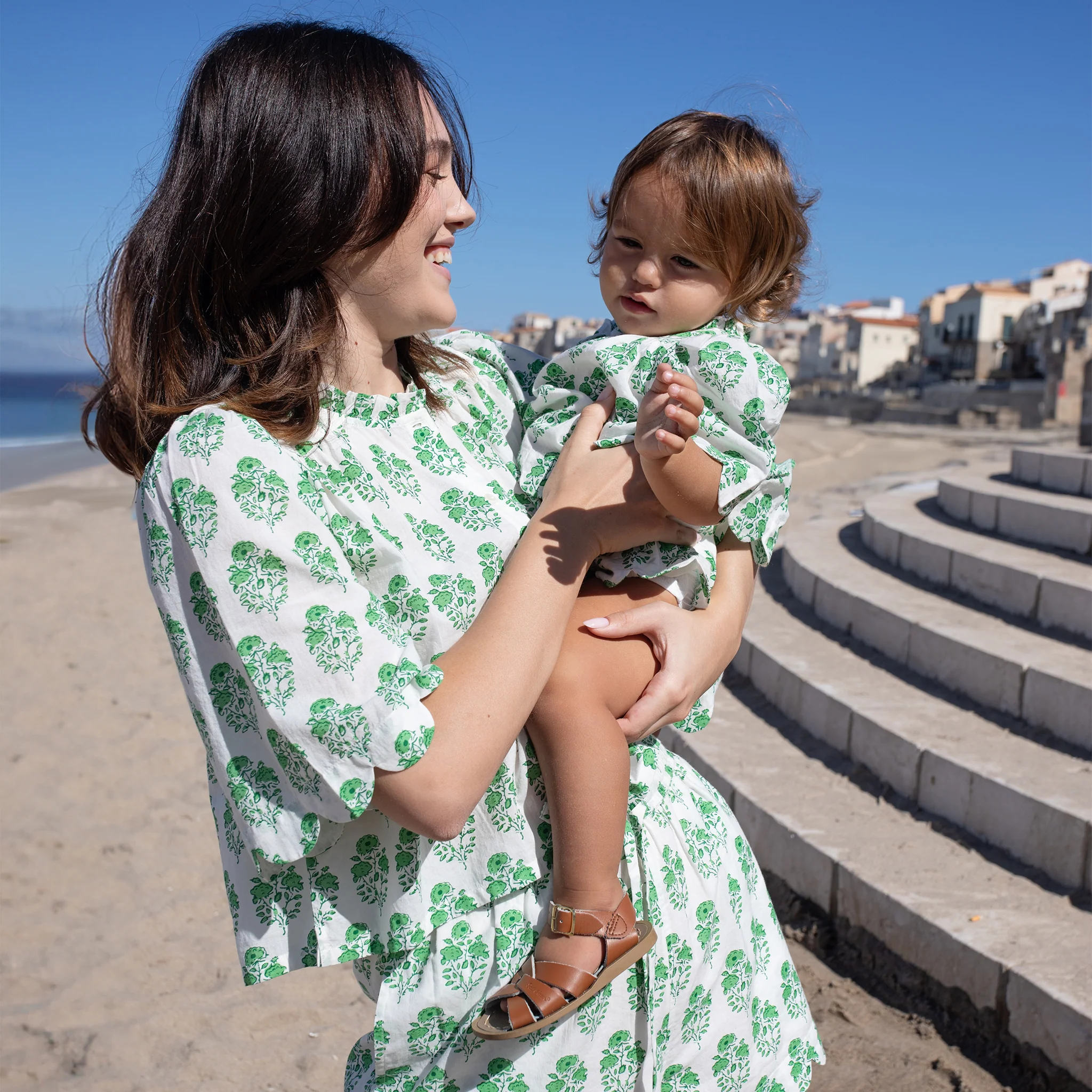 Baby Girls Misha Scallop 2-Piece Set - Green Strawflower - Image 3