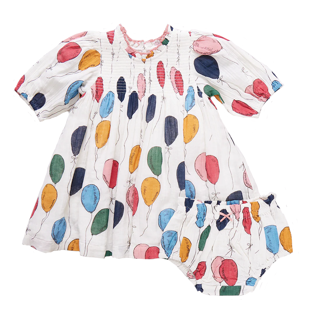 Baby Girls Stevie Puff Sleeve Dress Set - Balloon Bunches