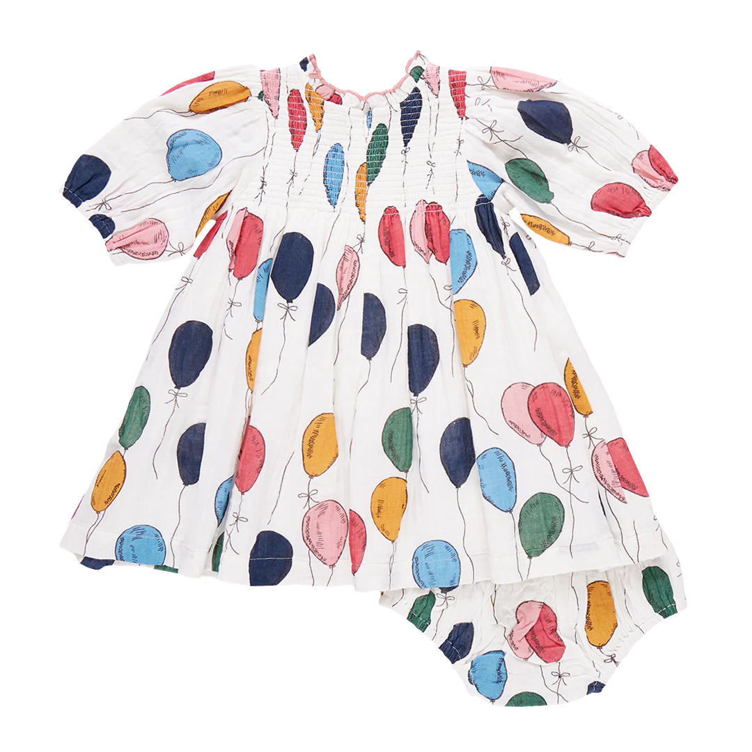 Baby Girls Stevie Puff Sleeve Dress Set - Balloon Bunches - Image 5