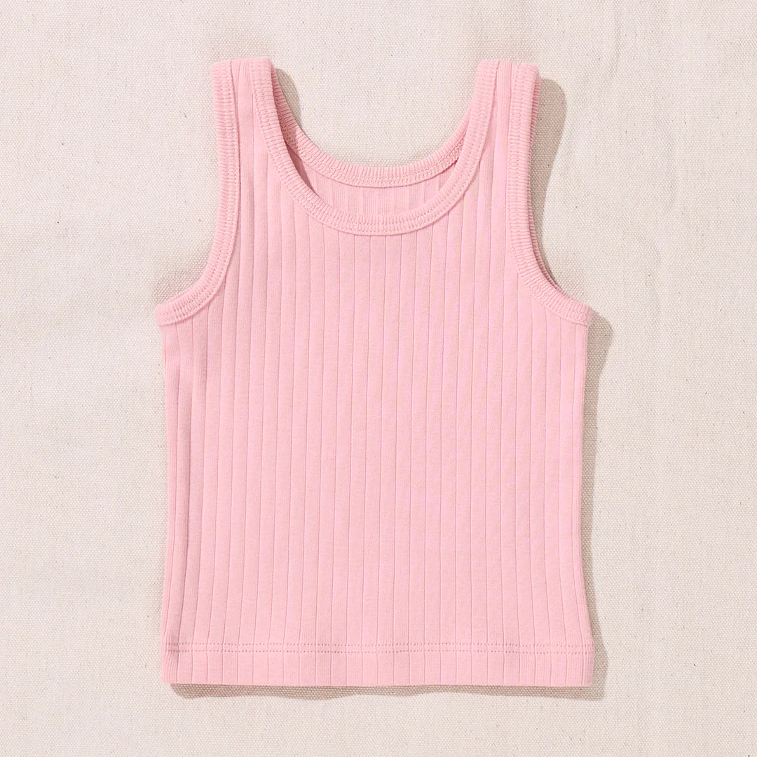 Baby Joy Rib Tank - Powder Pink