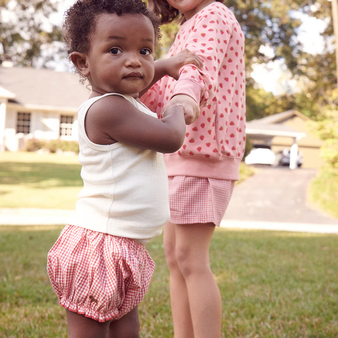 Baby Picnic Bloomer - Pink Gingham - Image 2