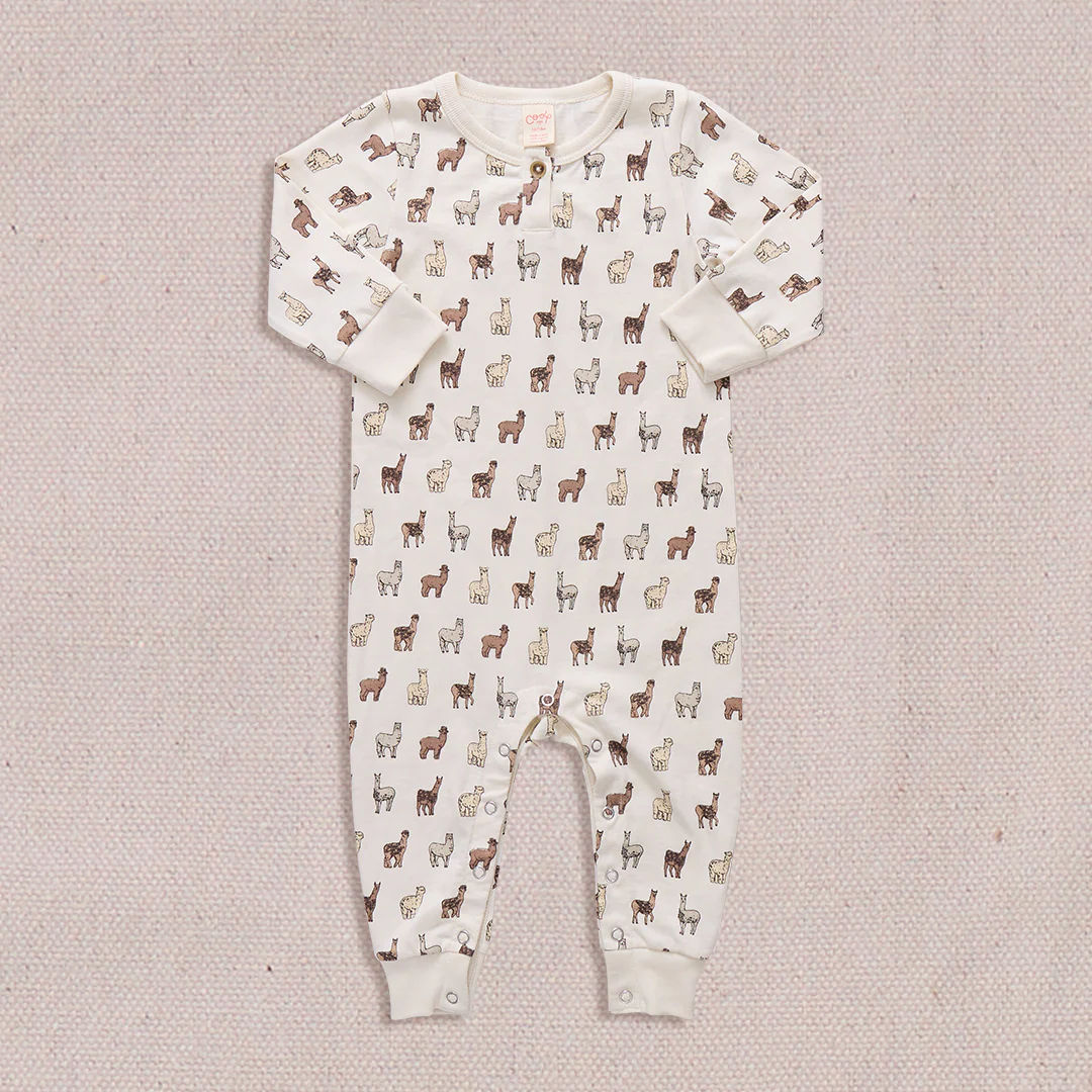 Baby Park Romper - llamas and Alpacas