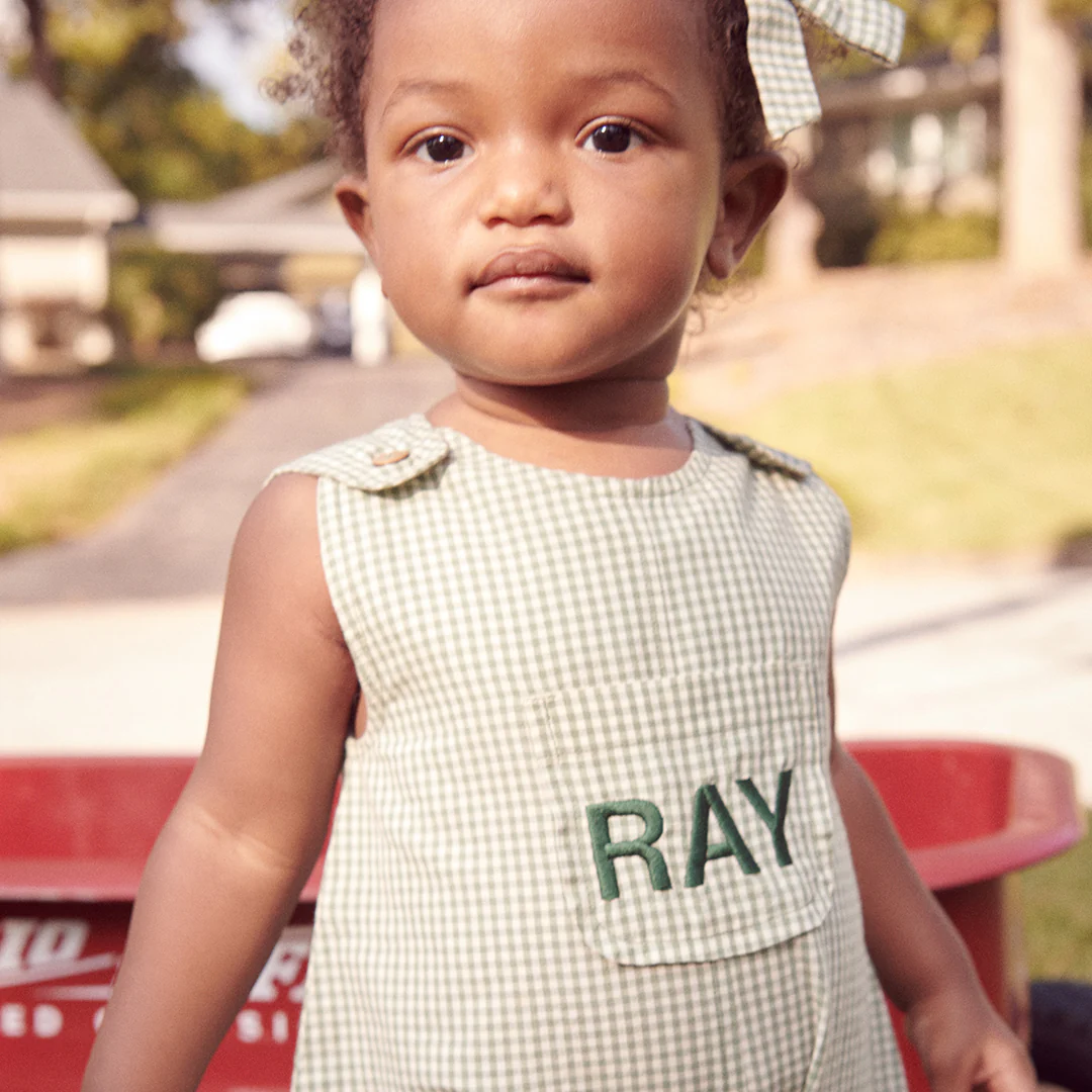 Baby Picnic Romper - Red Gingham - Image 2
