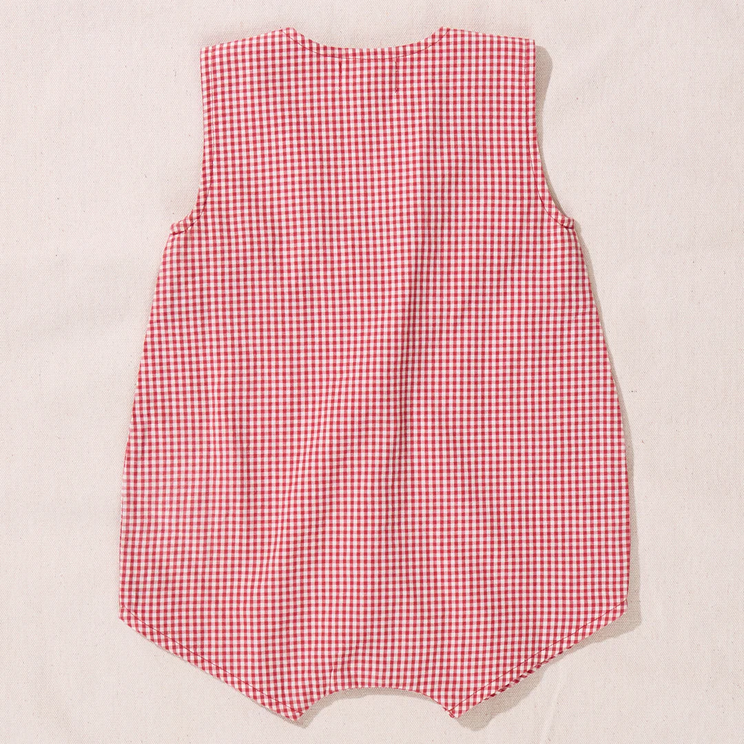 Baby Picnic Romper - Red Gingham - Image 3