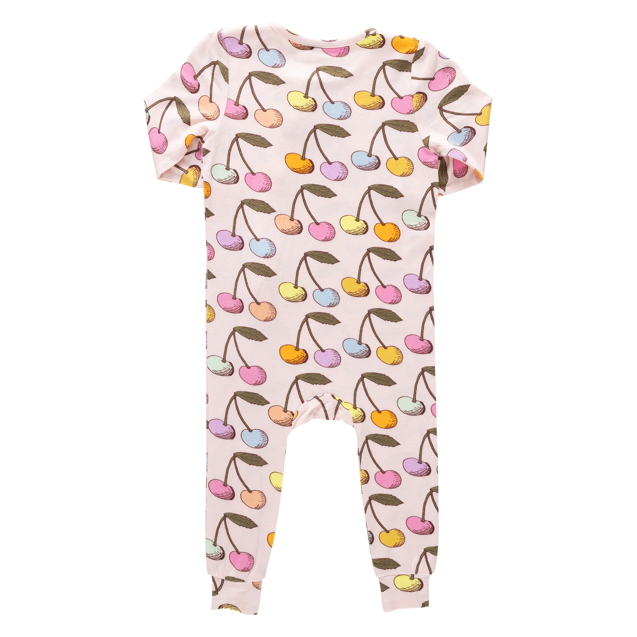 Baby Ruffle Bamboo Romper - Cloud Pink Cherry - Image 4