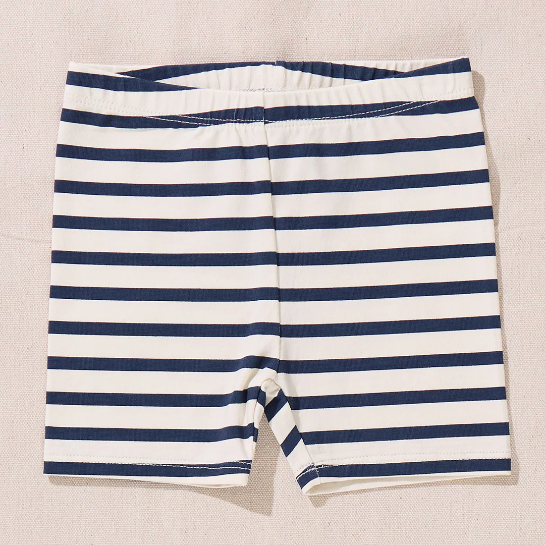 Banana Bike Short - Navy Stripe