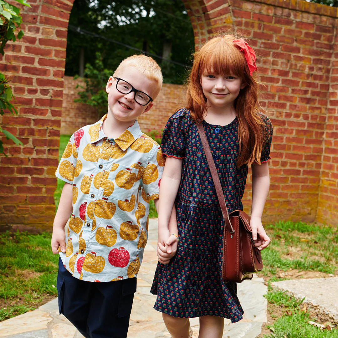 Boys Jack Shirt - Gold Apples - Image 2