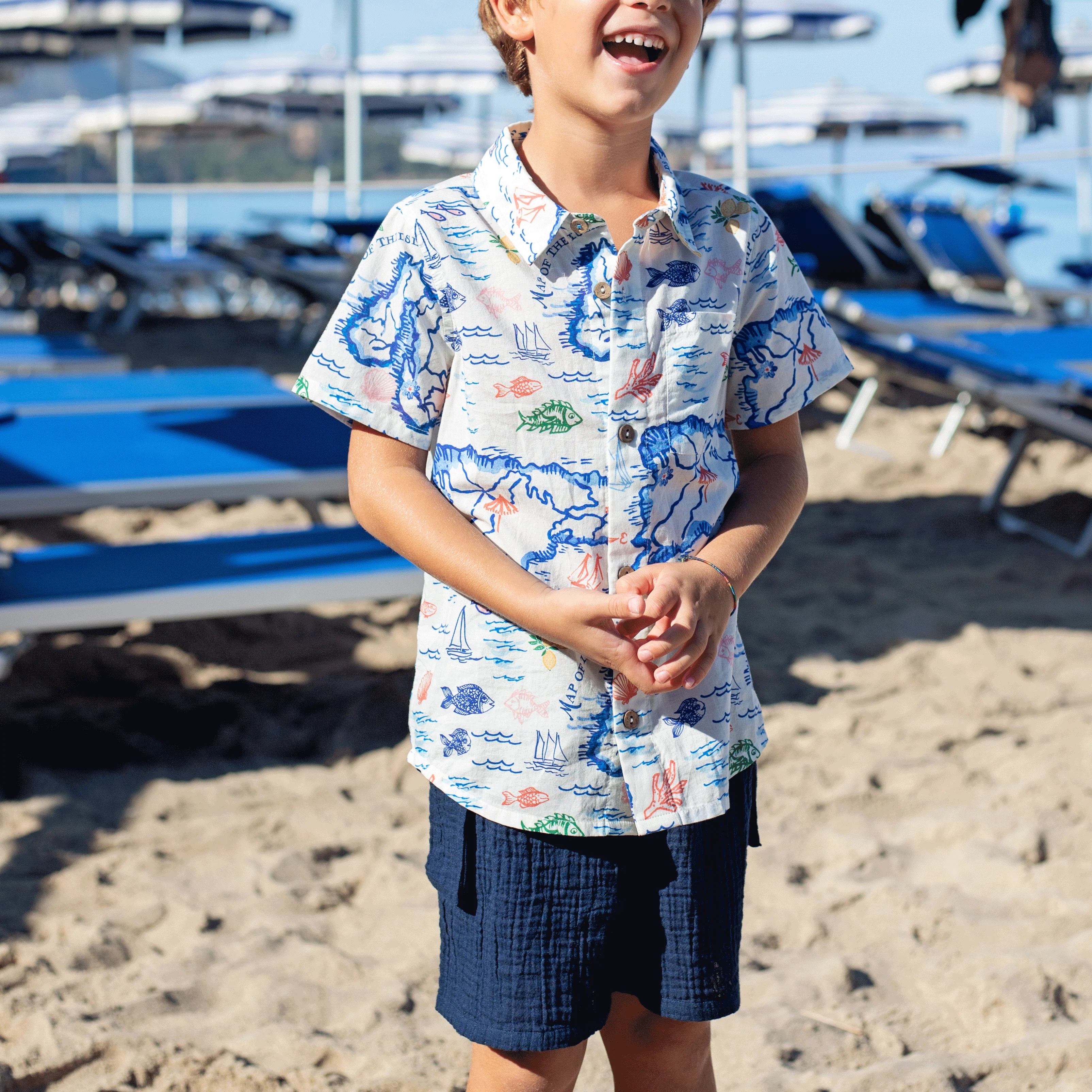 Boys Pull On Short - Navy - Image 2