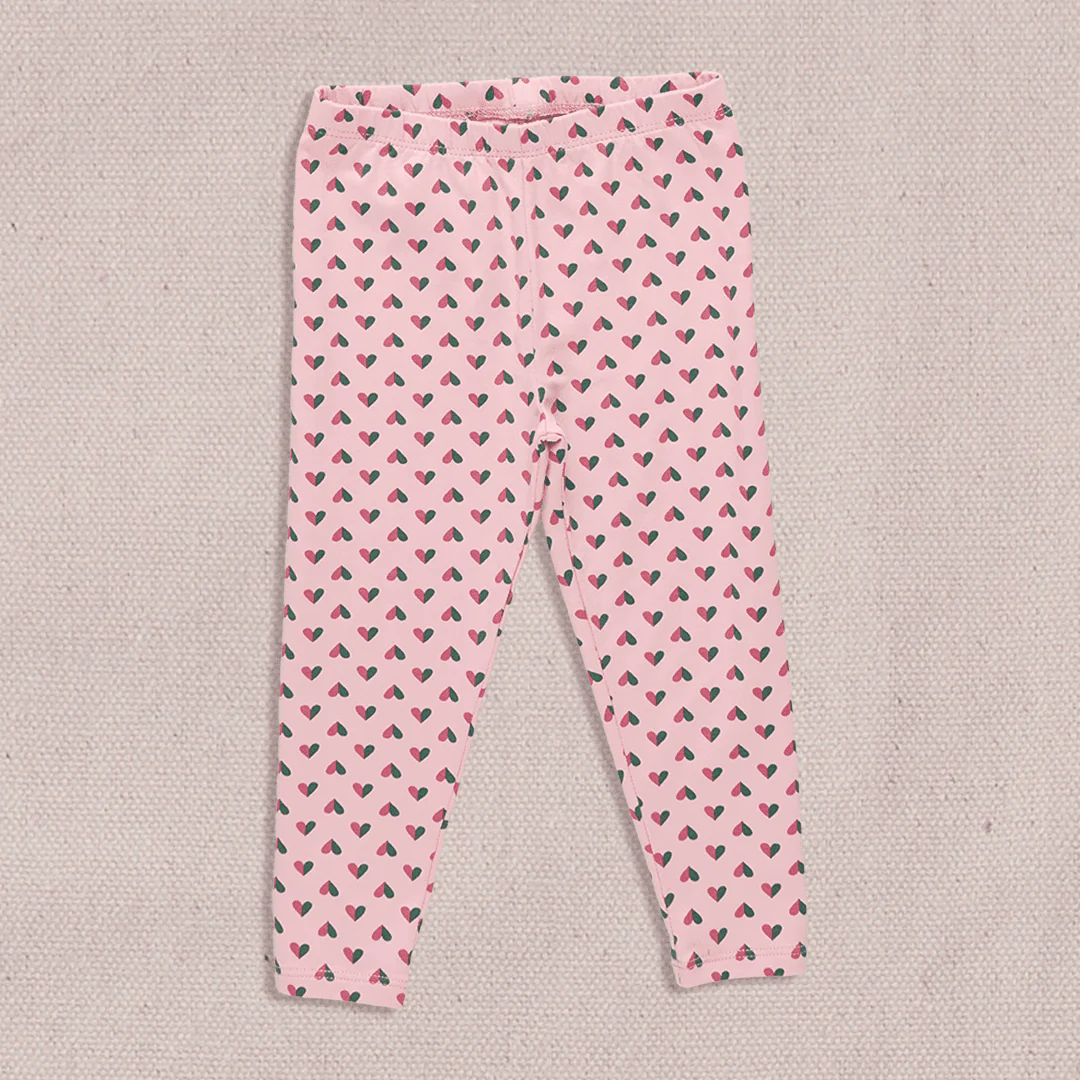 Cartwheel Legging - Pink Mini Half Hearts