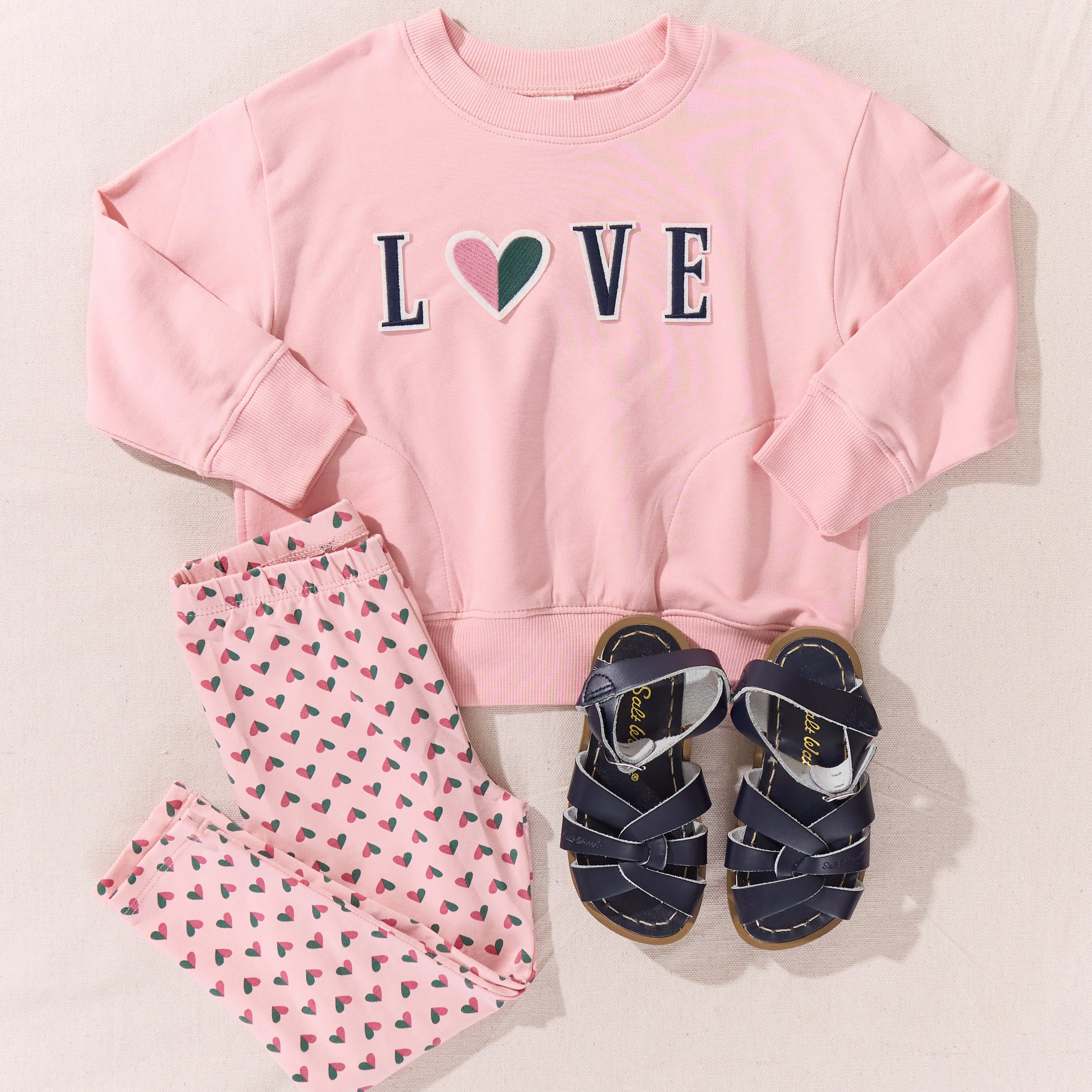 Cartwheel Legging - Pink Mini Half Hearts - Image 4