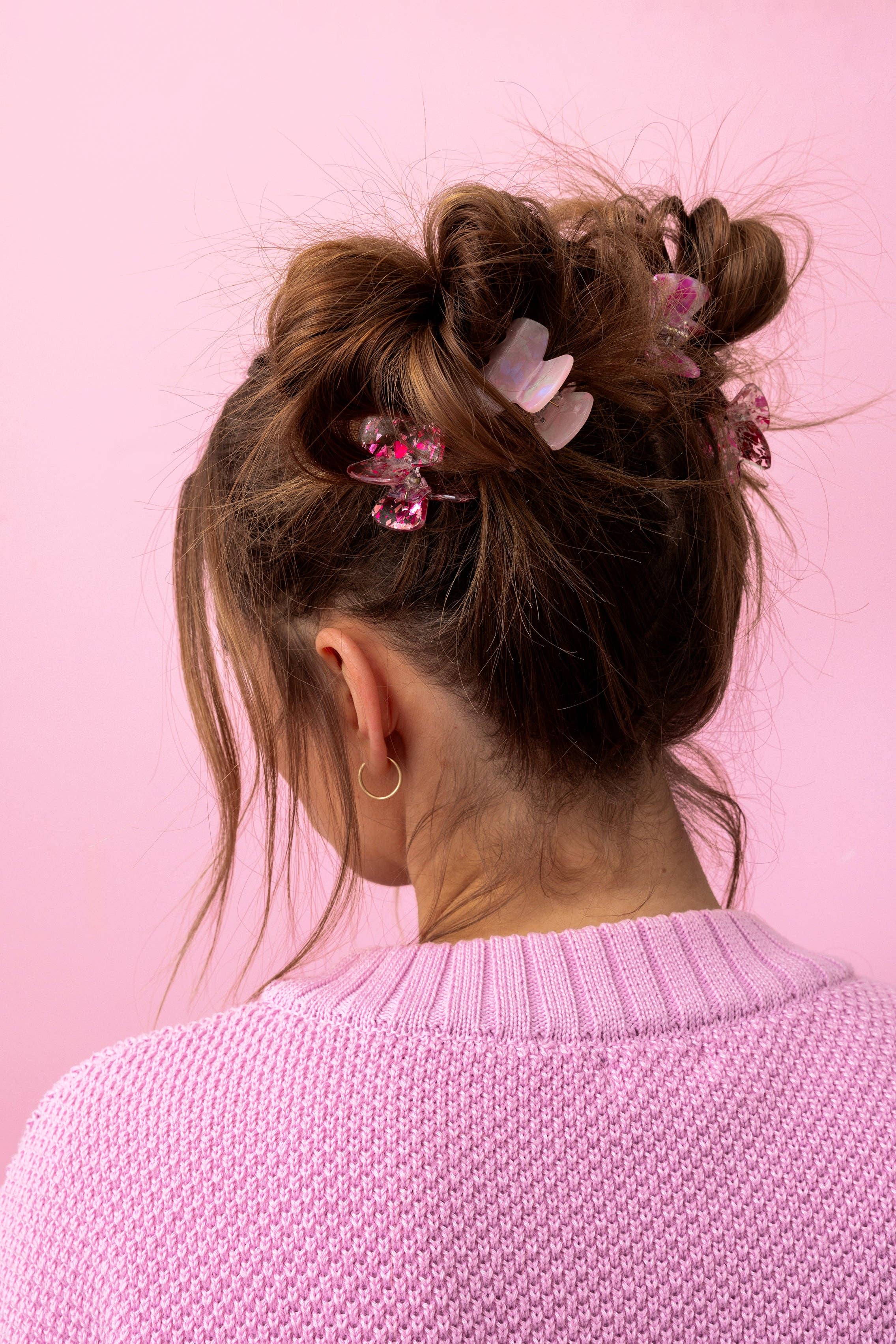 FOR FUN Claw Mini Hair Clip Set - Asst Pinks - Image 2