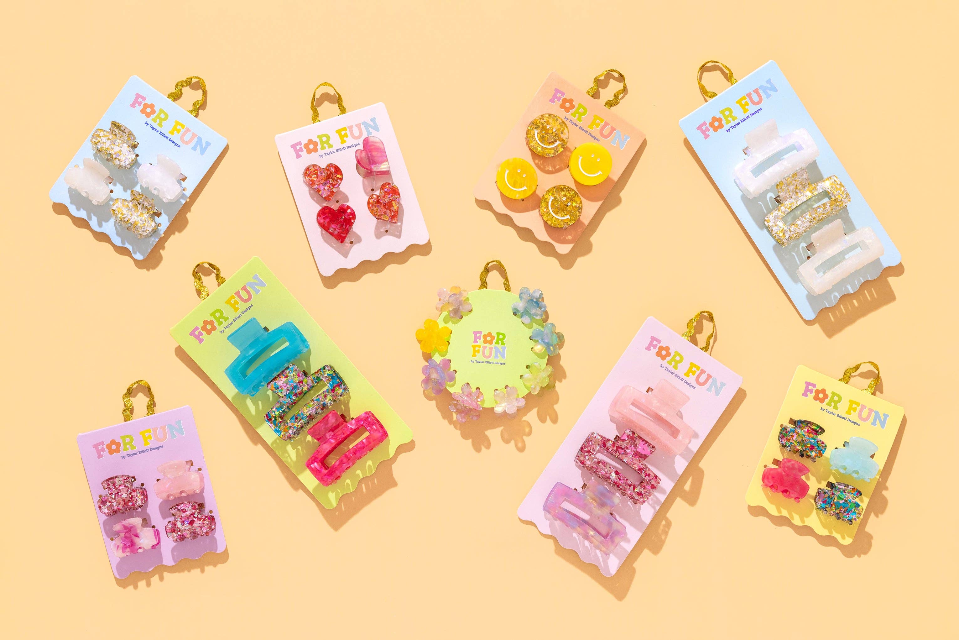 FOR FUN Claw Mini Hair Clip Set - Asst Pinks - Image 3