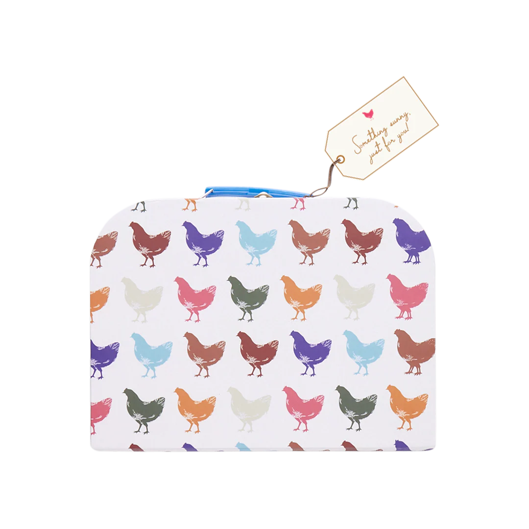 Gift Suitcase - Multi Chickens