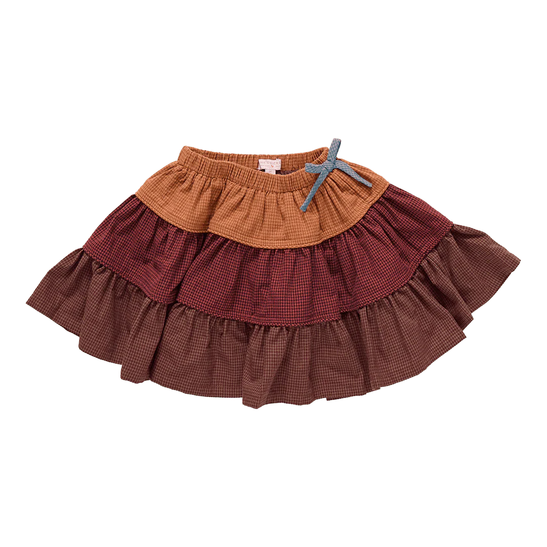 Girls Allie Skirt - Mixed Checks