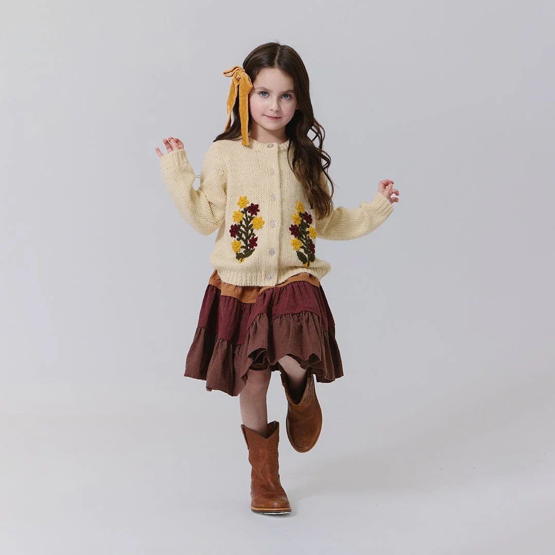 Girls Allie Skirt - Mixed Checks - Image 2