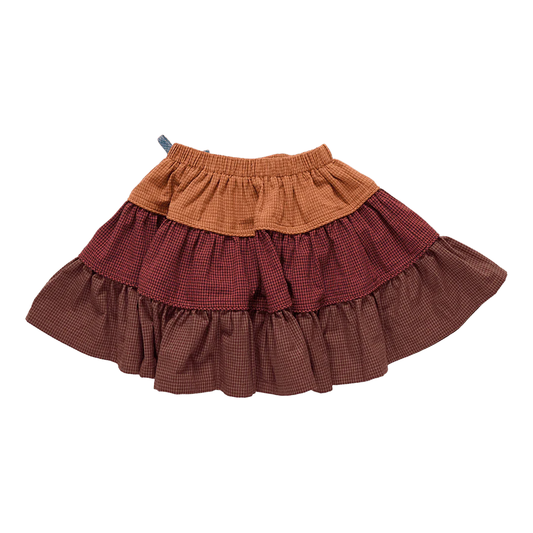 Girls Allie Skirt - Mixed Checks - Image 4