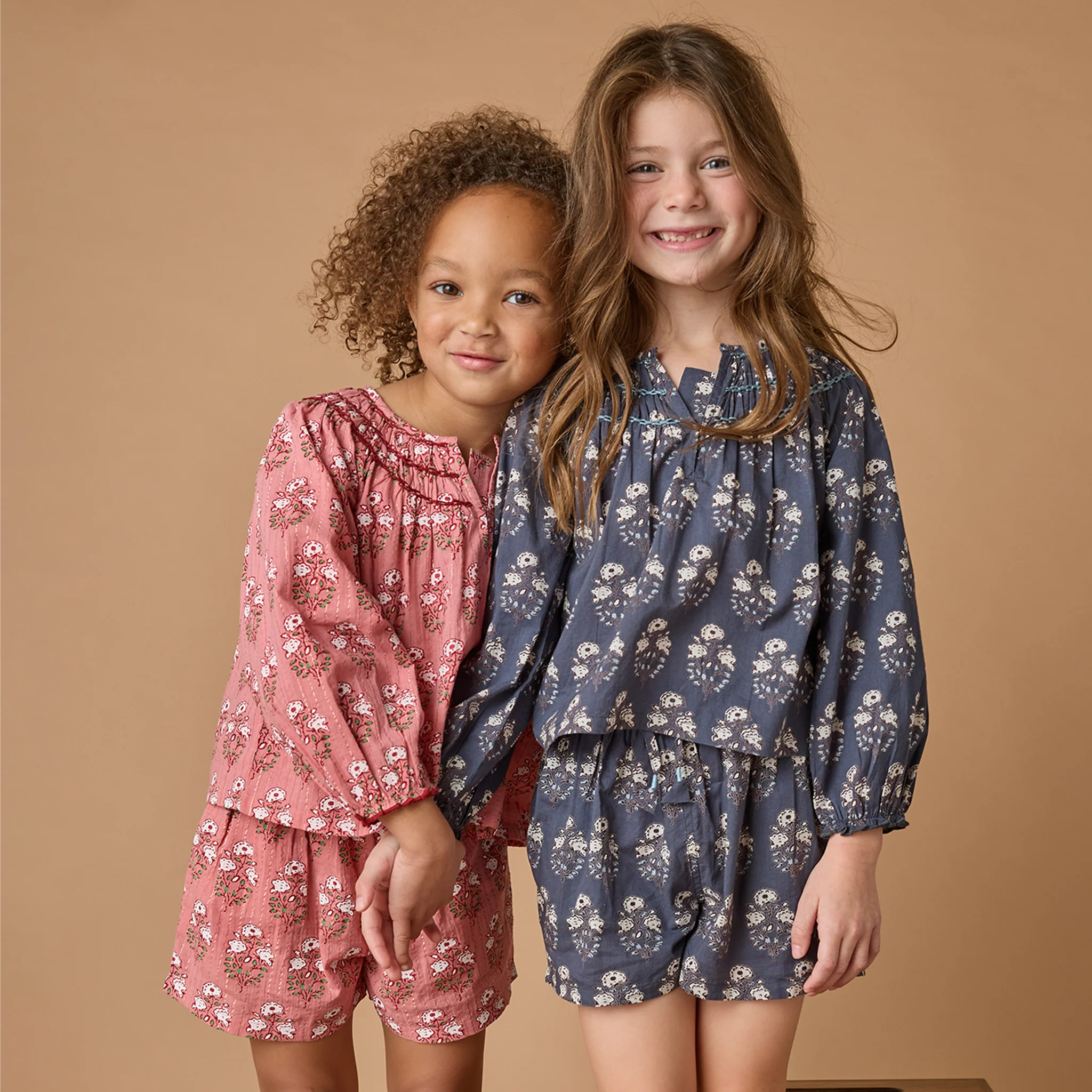 Girls Ava Top - Navy Strawflower - Image 2