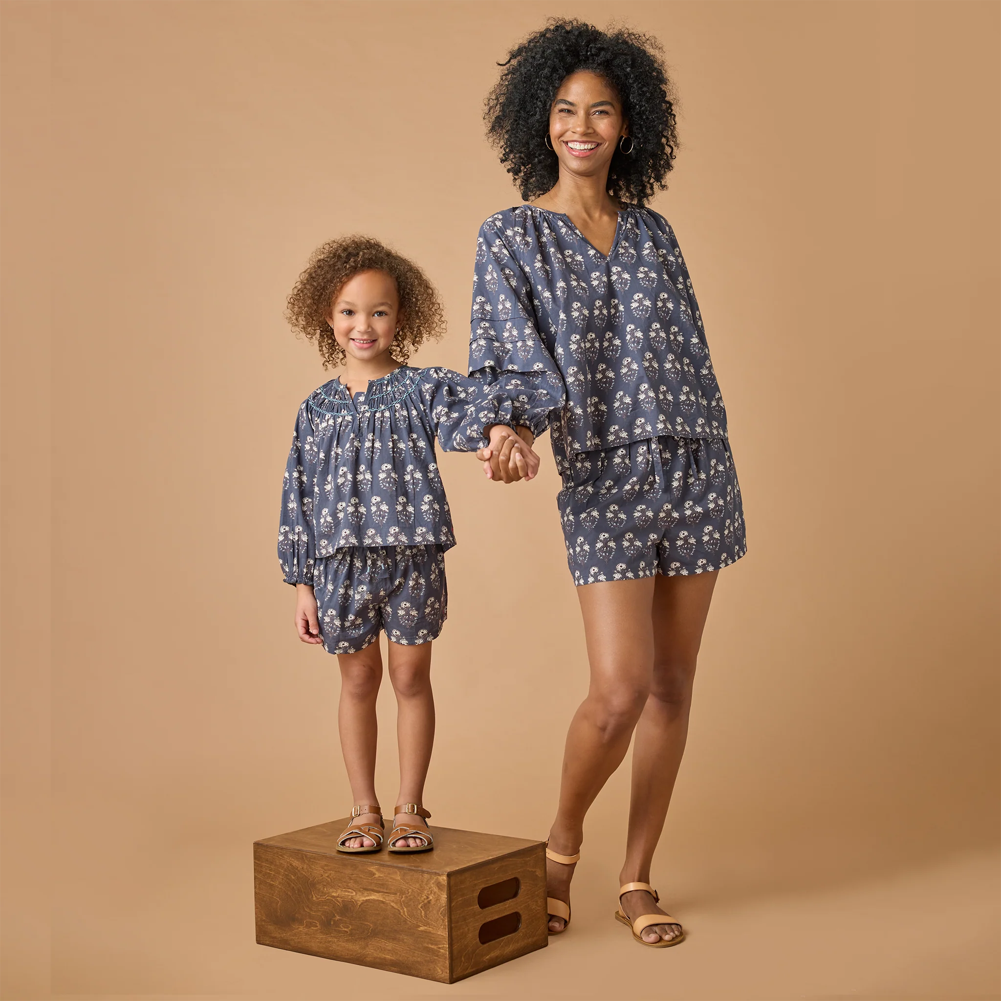 Girls Ava Top - Navy Strawflower - Image 5