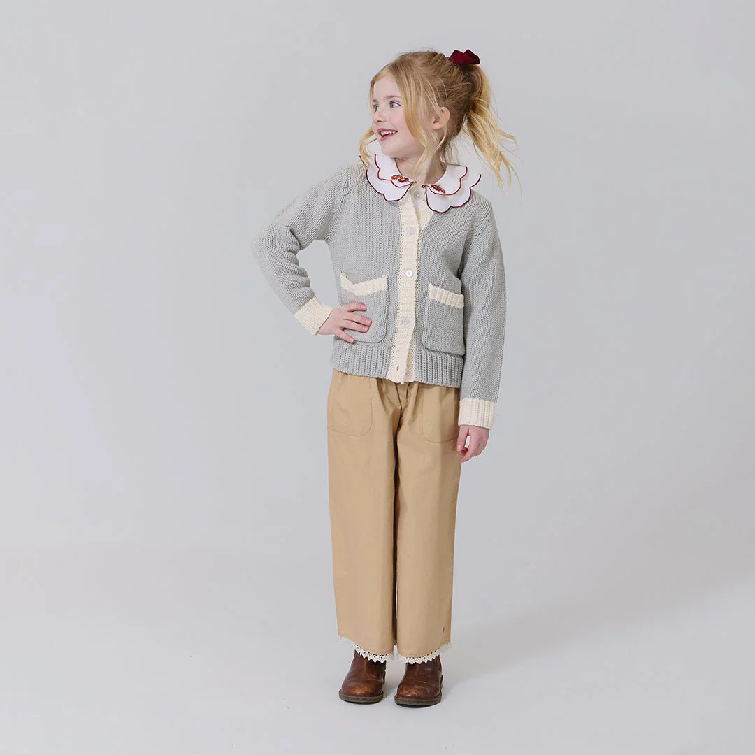 Girls Cali Sweater - Heather Gray - Image 4