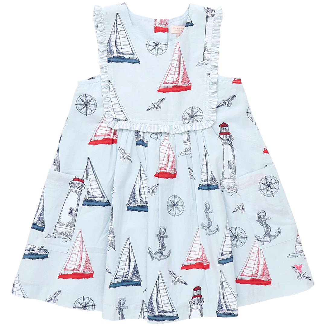Girls Courtina Dress - Nautical Adventure