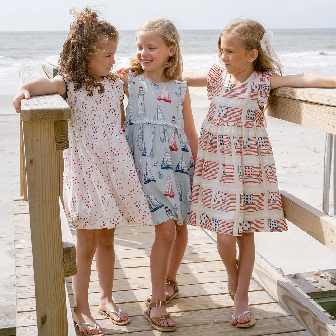 Girls Courtina Dress - Nautical Adventure - Image 3