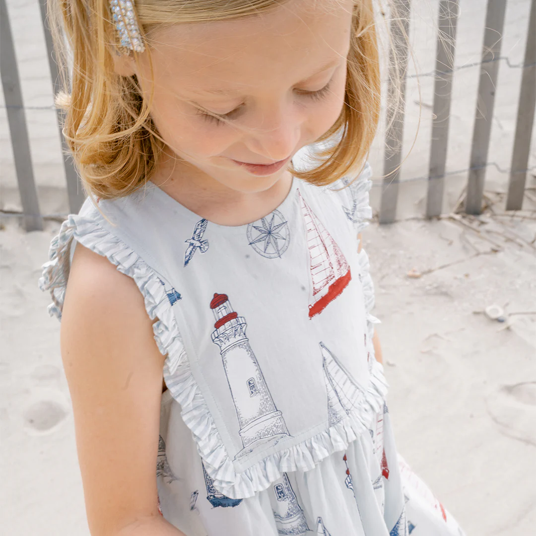 Girls Courtina Dress - Nautical Adventure - Image 5