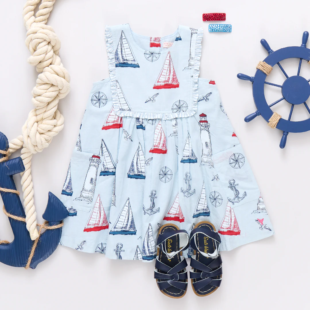 Girls Courtina Dress - Nautical Adventure - Image 7