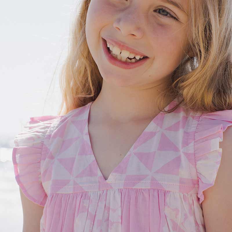 Girls Courtney Dress - Pink Bouquet Floral - Image 4