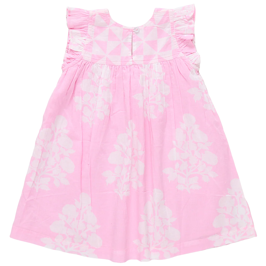 Girls Courtney Dress - Pink Bouquet Floral - Image 6