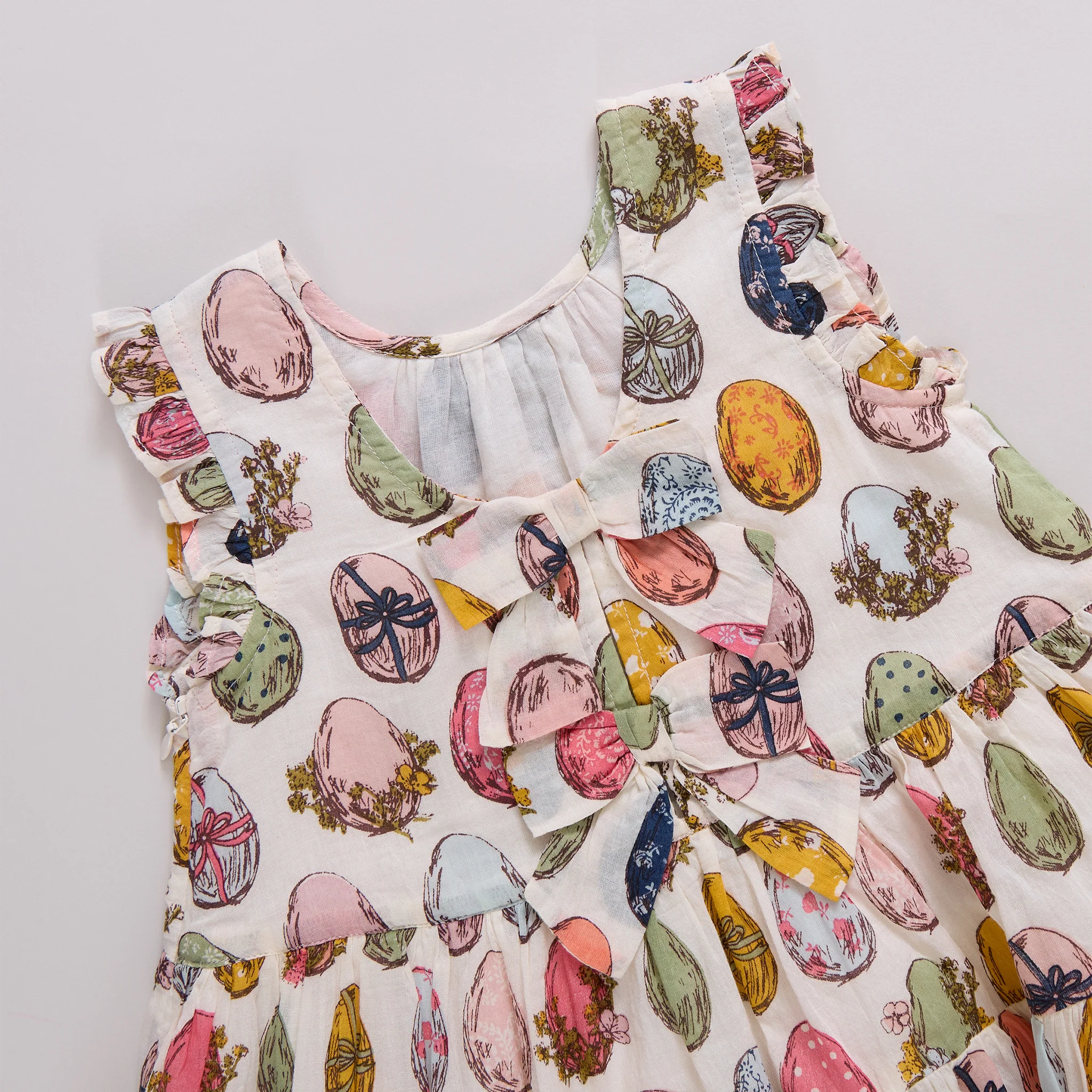 Girls Eloise Ruffle Dress - Multi Eggs - Image 3