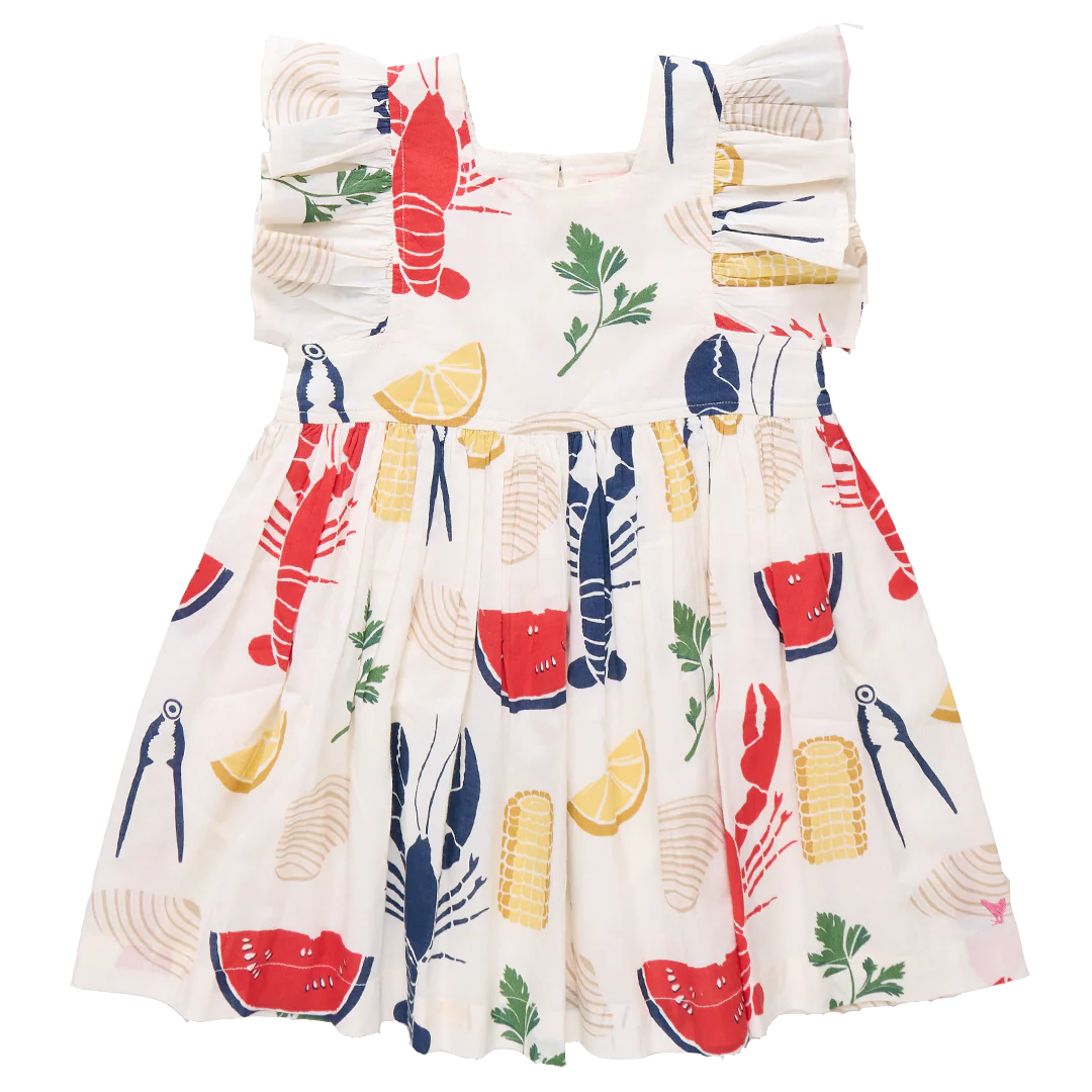 Girls Elsie Dress - Clam Bake