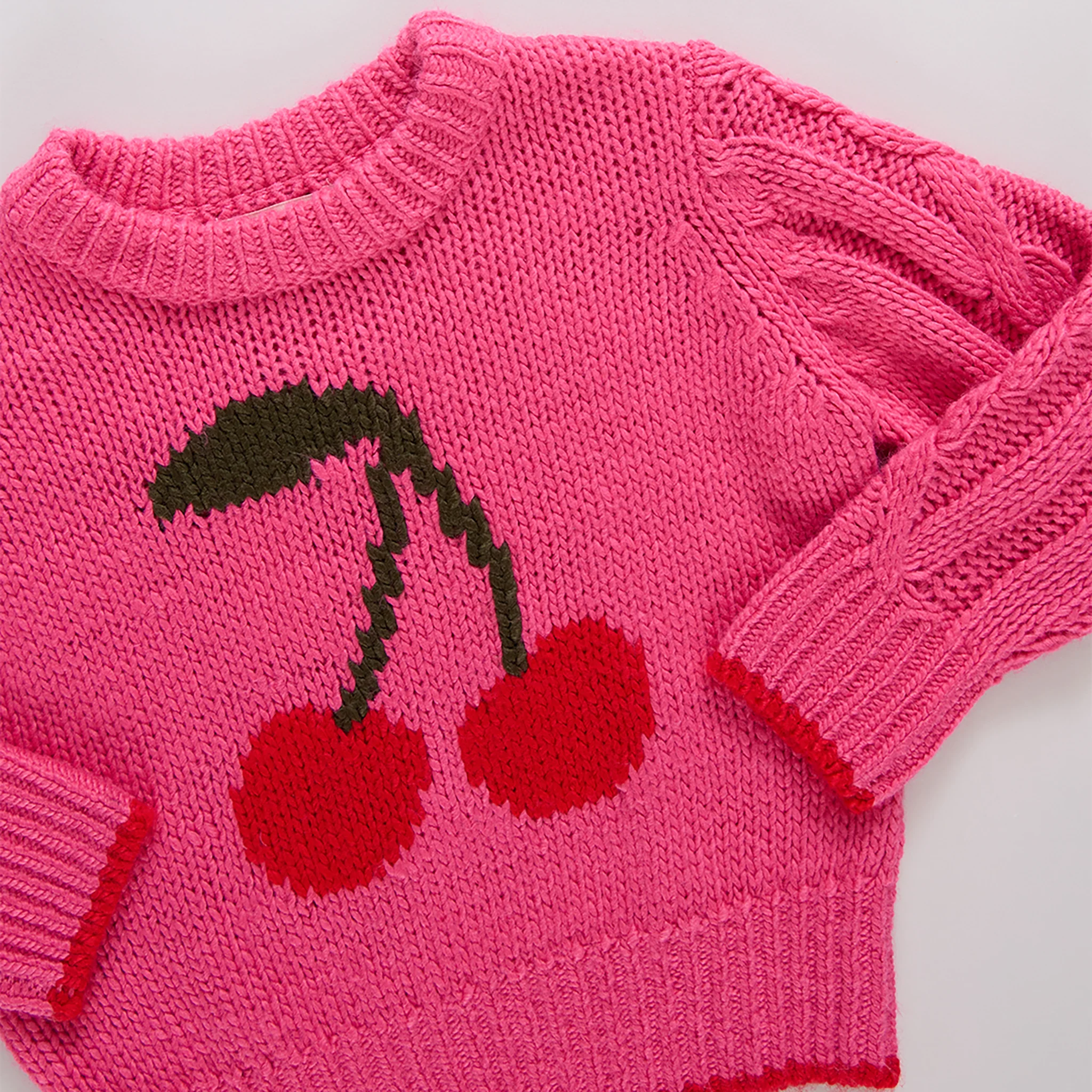 Girls Haven Sweater - Cherries - Image 5