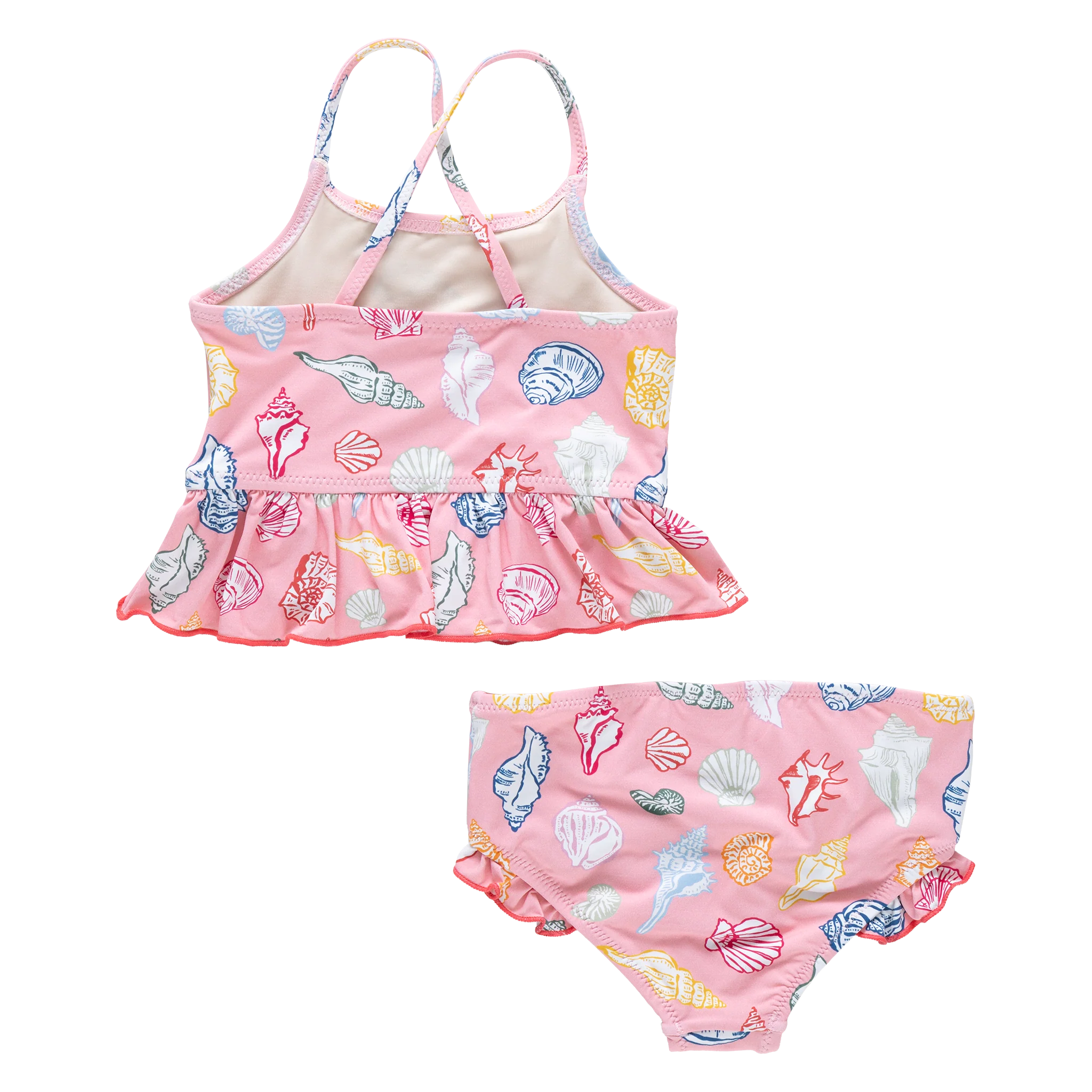 Girls Joy Tankini - Pink Seashells - Image 6