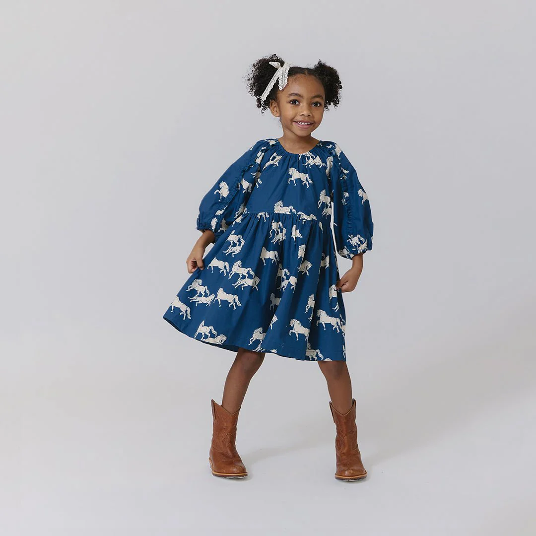Girls Katya Dress - Wild Horses - Image 2