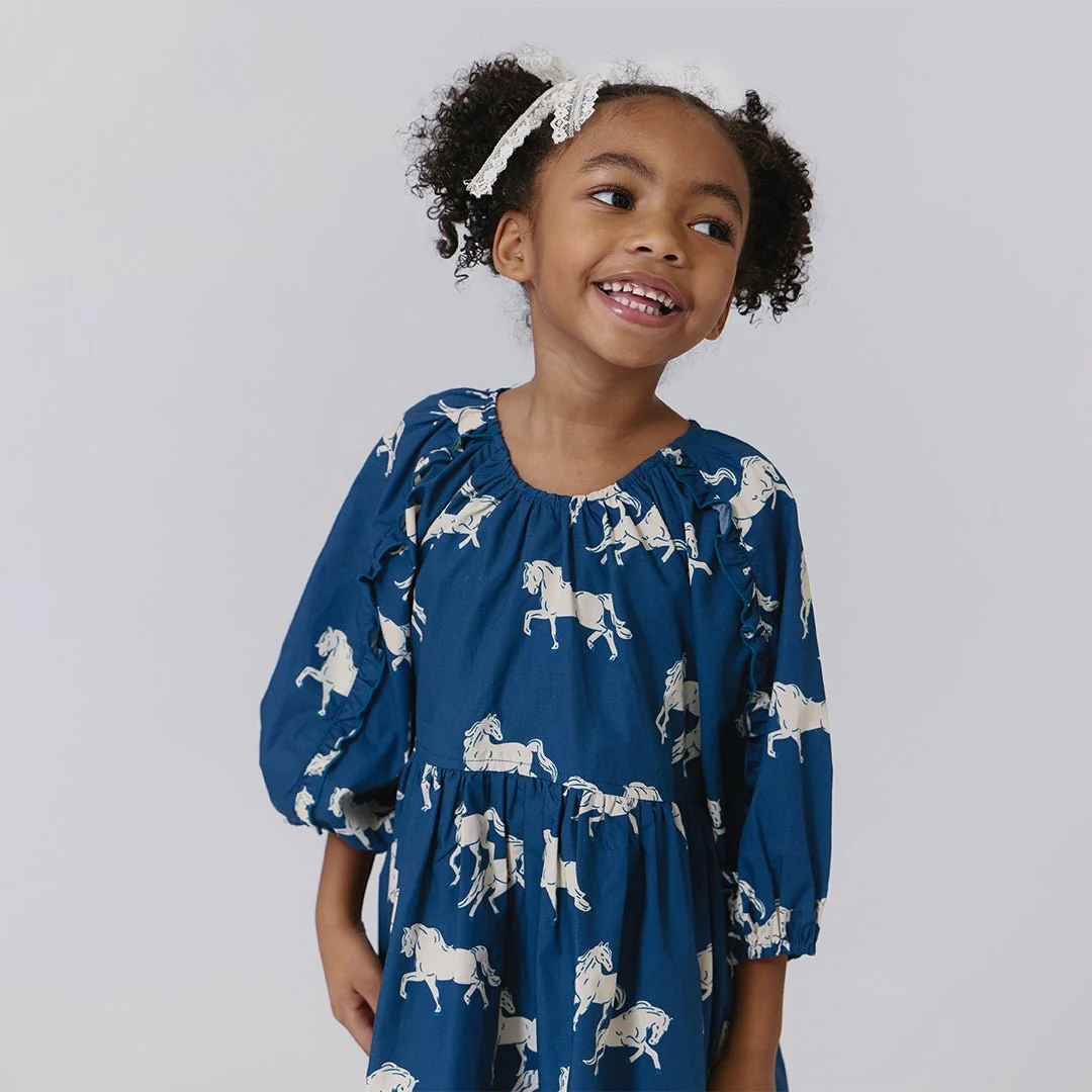 Girls Katya Dress - Wild Horses - Image 4
