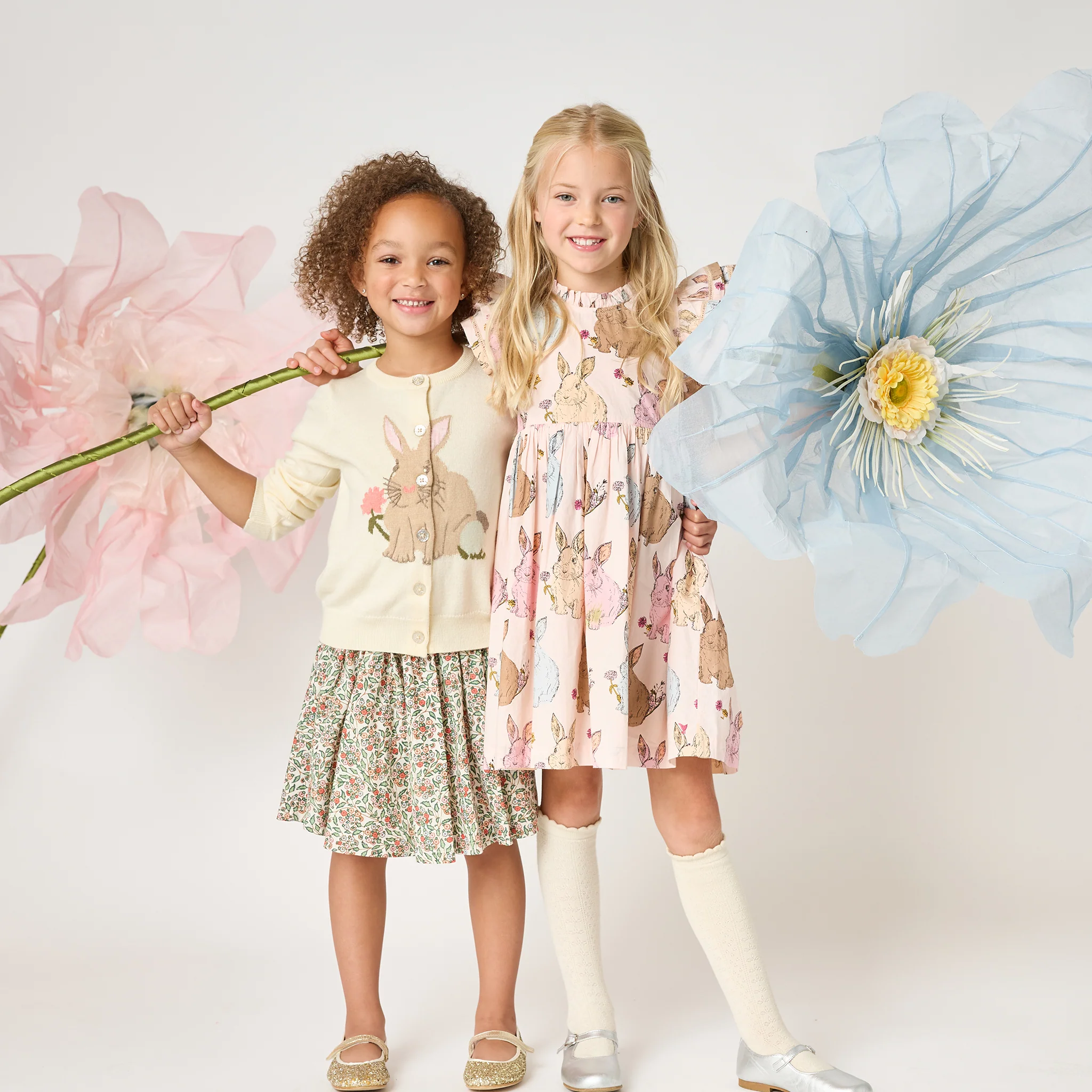 Girls Maude Sweater - Bunny - Image 2