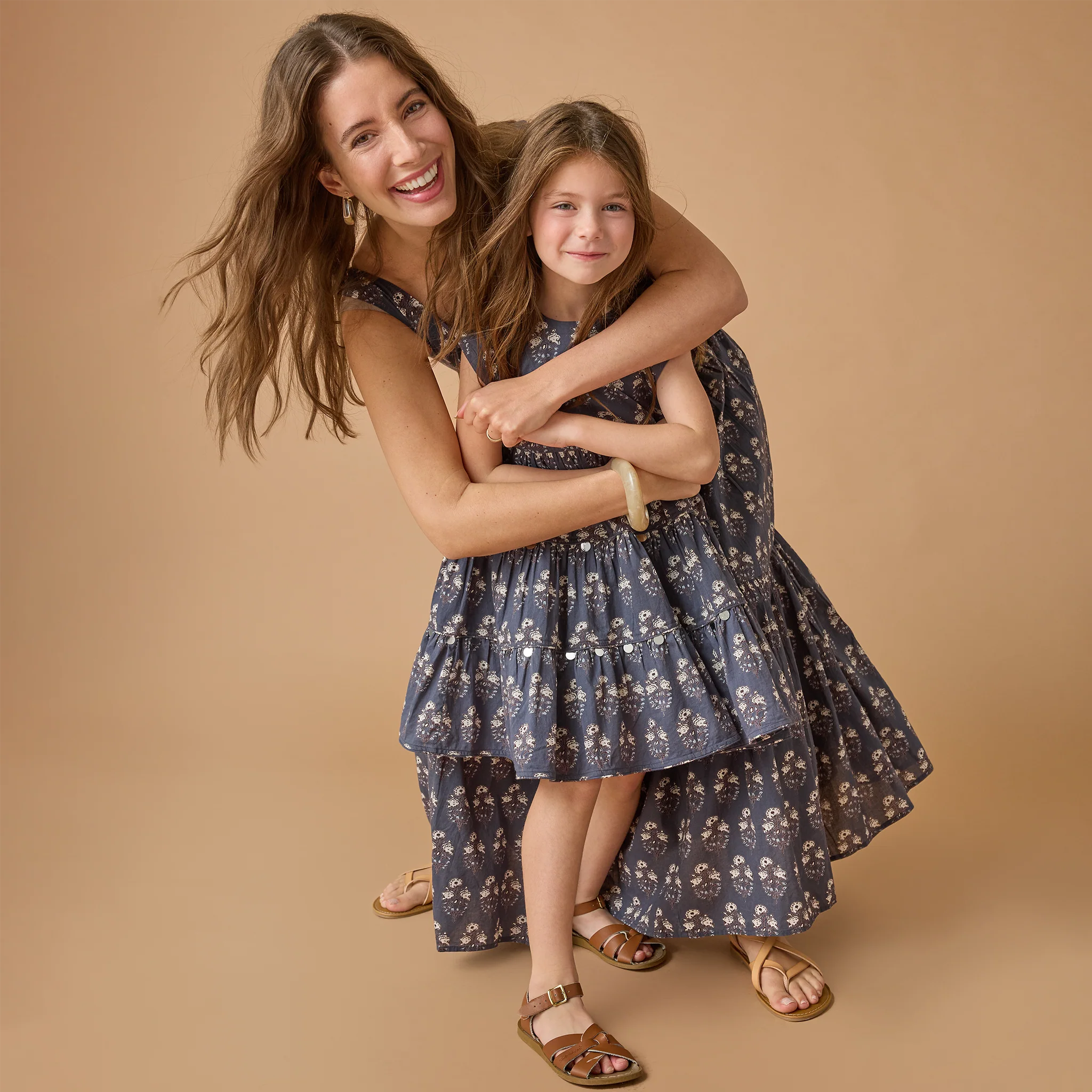 Girls Peachy Dress - Navy Strawflower - Image 4
