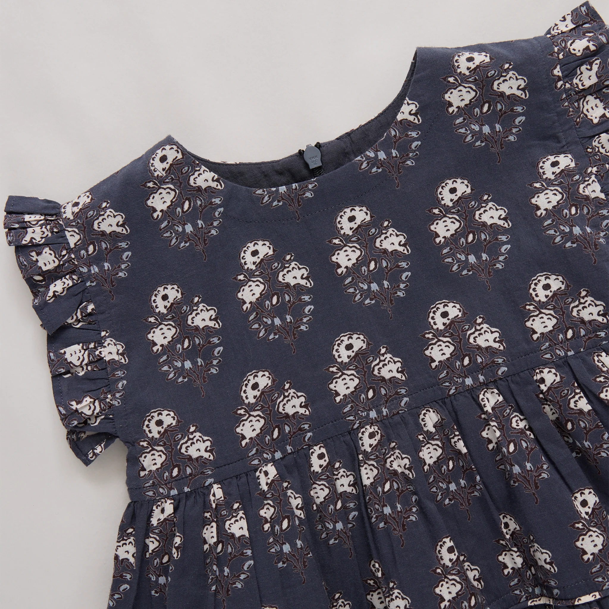 Girls Peachy Dress - Navy Strawflower - Image 5
